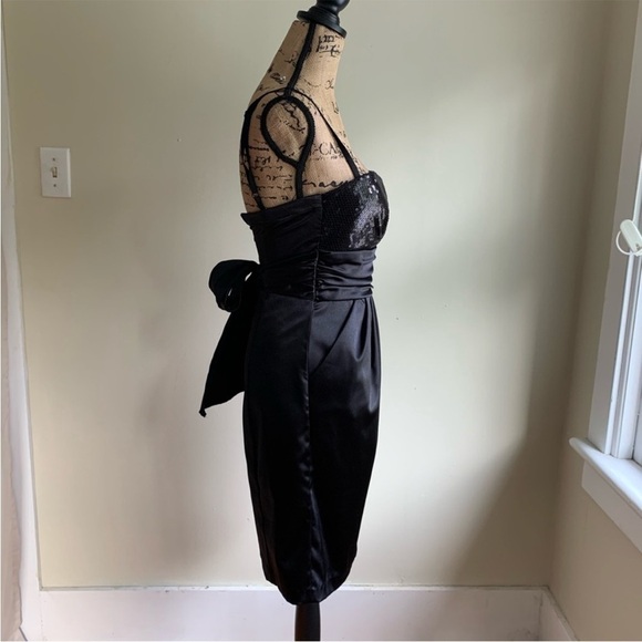 Roulette black sequin belted dress size S - Picture 7 of 9